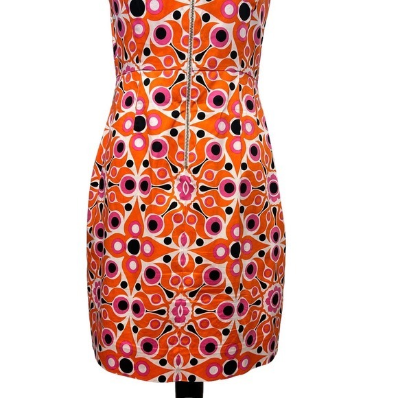Vibrant Orange Patterned Dress - Picture 11 of 13